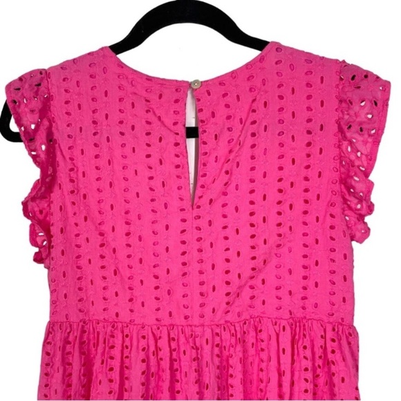 MUSTARD SEED Pink Eyelet Baby Doll Romper, EUC - Picture 8 of 14